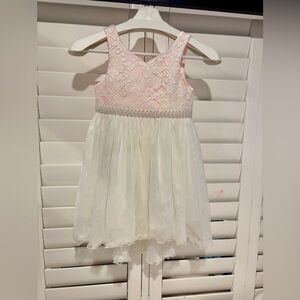 American Princess Blush Lace Dress with Pearls